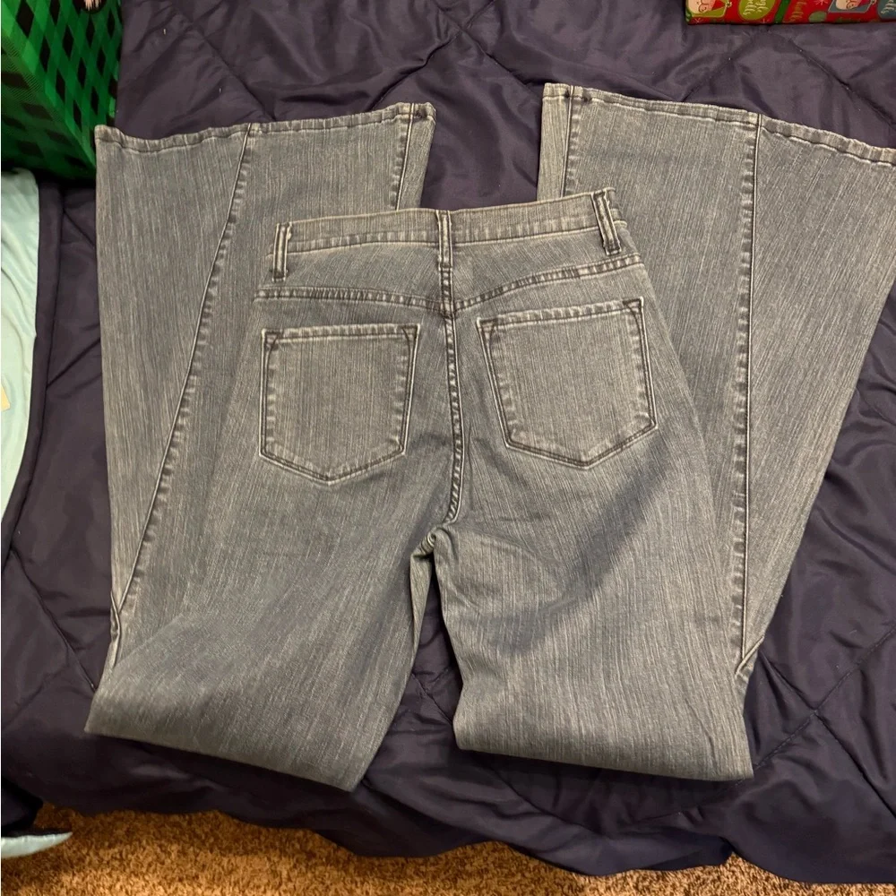 O2 denim high waisted kick flare jeans - Picture 6 of 7